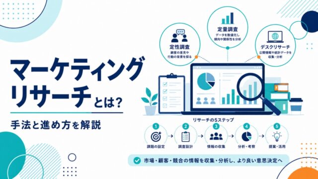 マーケティングリサーチとは?手法と進め方を解説