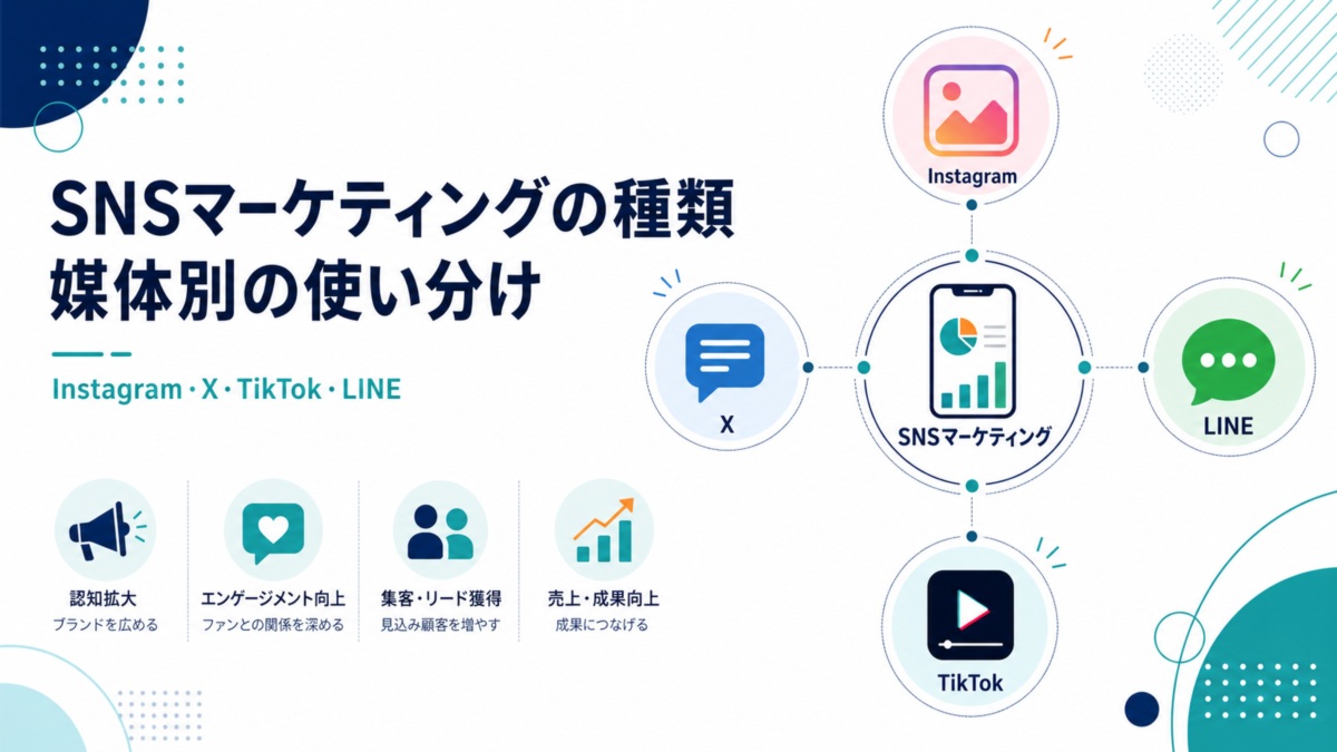 SNSマーケティングの種類と媒体別の使い分け