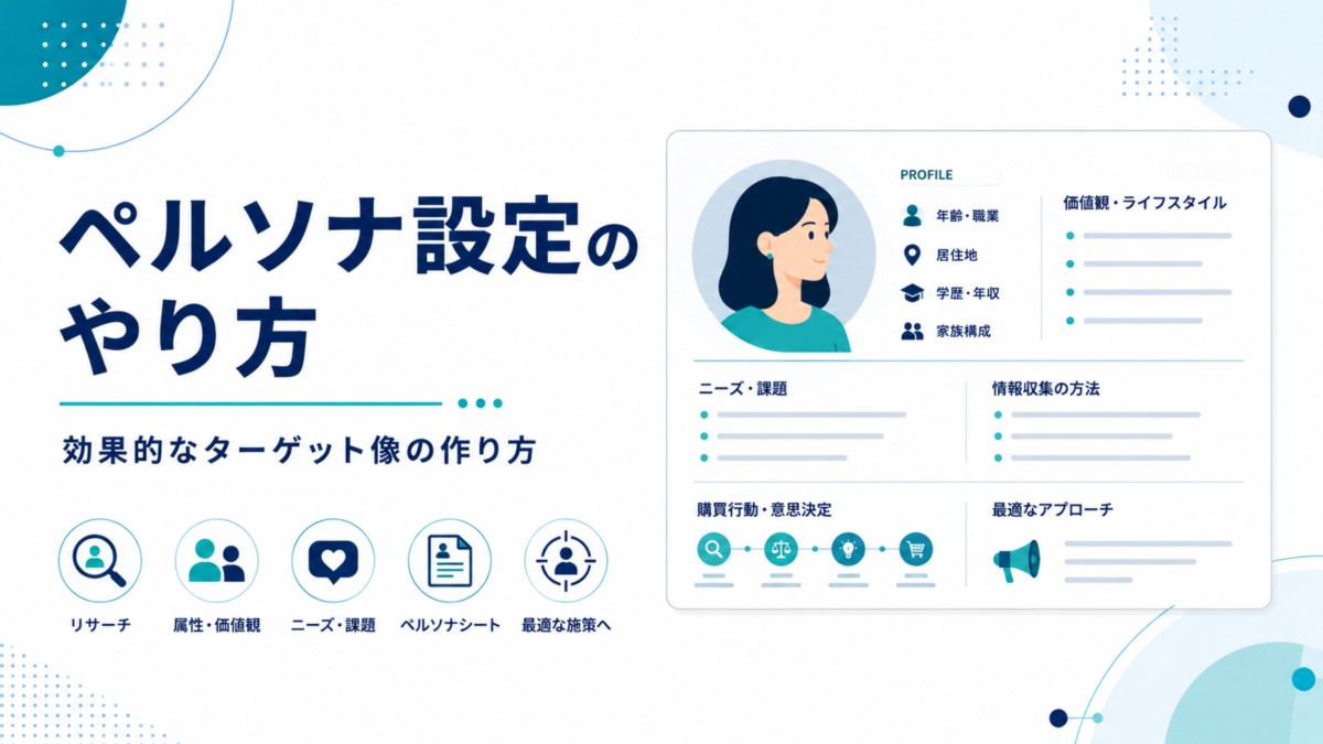 ペルソナ設定のやり方|効果的なターゲット像の作り方