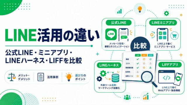公式LINE・LINEミニアプリ・LINEハーネス・LIFFアプリの違いを比較 メリット・デメリットと活用事例